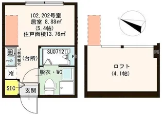 東京都足立区栗原1【アパート】の間取り