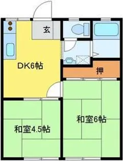 館野ハイツ【1階】の間取り
