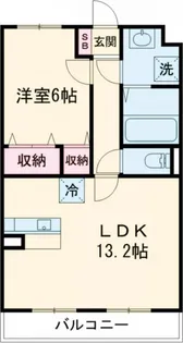 サニーサイド戸祭I【3階】の間取り