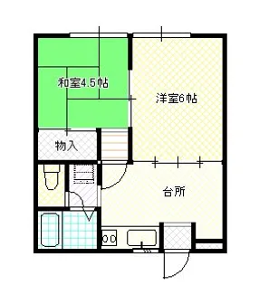 レヴール綾田【2階】の間取り