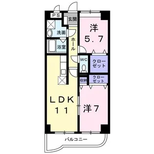 愛知県一宮市常願通4【マンション】の間取り