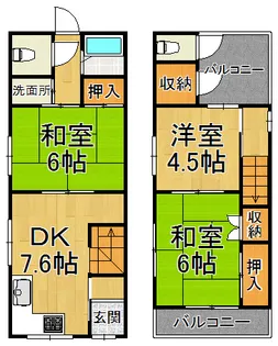 兵庫県尼崎市下坂部1【一戸建】の間取り