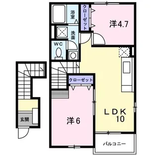 グレースガーデン弐番館【2階】の間取り