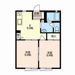 リバーサイド・ディアス1【1階】の間取り