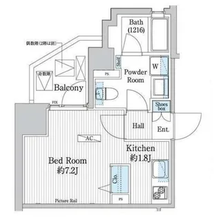 グランハイツ曙橋【7階】の間取り