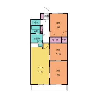 パレプラーンス【3階】の間取り