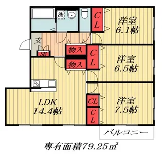 メゾン・ド・サムディ【3階】の間取り