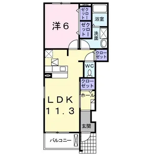 茨城県東茨城郡茨城町大字長岡【アパート】の間取り