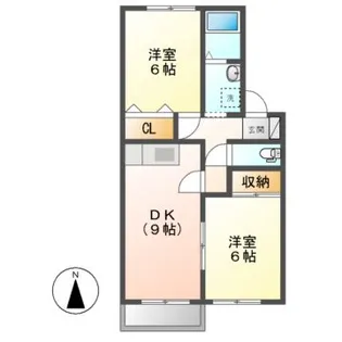 コーポ南浦【1階】の間取り