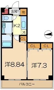 ベルレジデンス【2階】の間取り