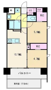 埼玉県朝霞市北原1【マンション】の間取り