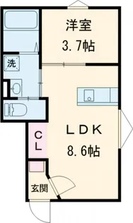 Casa Pacifica 喜田村【1階】の間取り