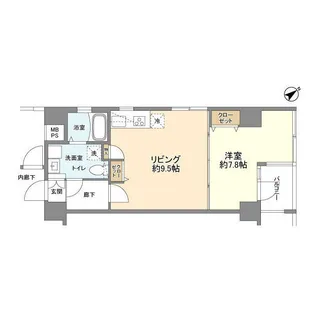 東京都中央区月島1【マンション】の間取り