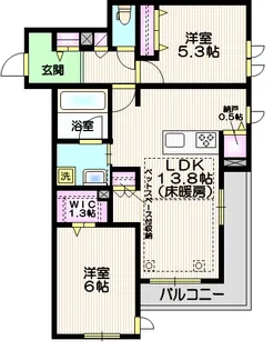 埼玉県川口市芝中田1【マンション】の間取り