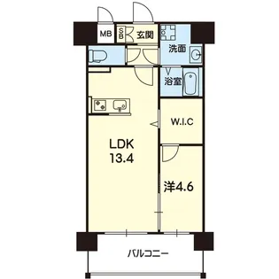 1LDKの間取り画像