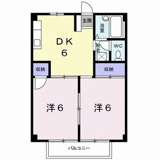 シティハイツ新地【2階】の間取り