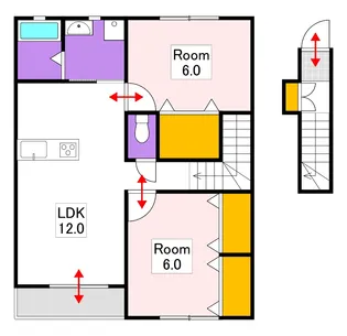 グランディール芳泉A棟【2階】の間取り