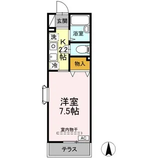 サウサリート芦花【1階】の間取り