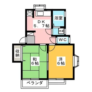 阿竹ハイム【2階】の間取り