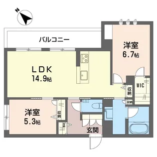 セレスティア ハザワ【2階】の間取り