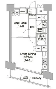 コンフォリア芝浦バウハウス【10階】の間取り