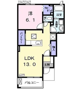 愛知県弥富市平島町五反割【アパート】の間取り