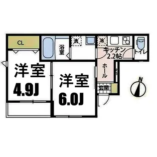 フィカーサ山手【1階】の間取り