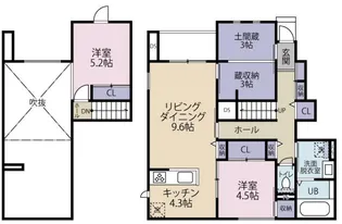 Belle Lead 東吉野 A棟【1階】の間取り