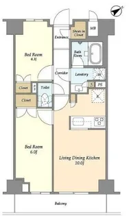 市谷台町坂フロント【7階】の間取り