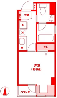 クレールジャルダン【5階】の間取り