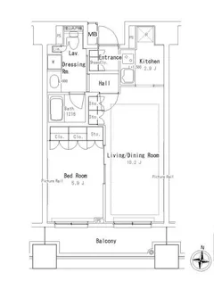 パークアクシス御茶ノ水ステージ【8階】の間取り