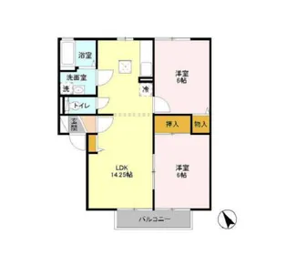 フラワーレジデンス北山 E【1階】の間取り