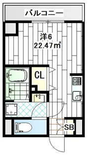 Liberty大通り公園【6階】の間取り