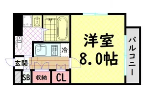 ラナップスクエア難波II【7階】の間取り