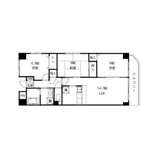 サンスカイ【5階】の間取り