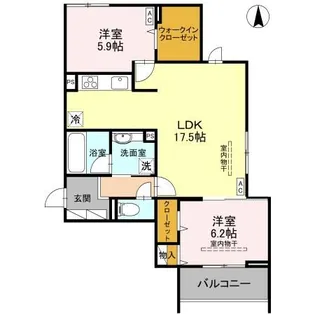 TORISIAS ゆいの杜6丁目 A棟【3階】の間取り