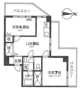ホワイトプラザ藤田【4階】の間取り