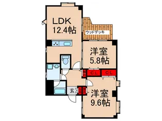 高田パークサイド128【1階】の間取り