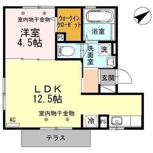 アルカディア【1階】の間取り