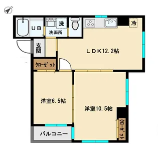 ヒルズ巣鴨【2階】の間取り