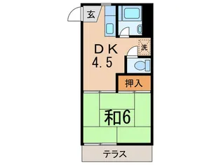 メゾンさくらB棟【1階】の間取り