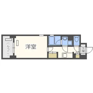 アスヴェル心斎橋東II【3階】の間取り