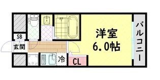 エステムコート難波サウスプレイスVIIリアン【10階】の間取り