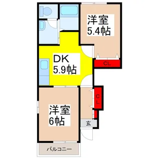 プリムヴェール【2階】の間取り