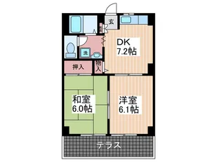 フォブール高下【1階】の間取り