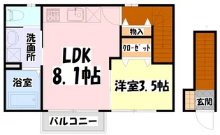 Luminare台原II【2階】の間取り