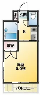 ハリーメゾン小石川【2階】の間取り