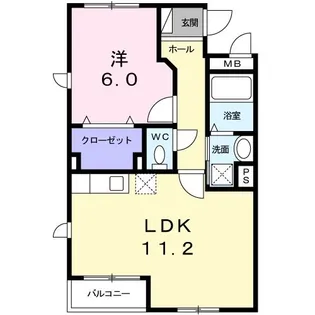 カスカードII【2階】の間取り