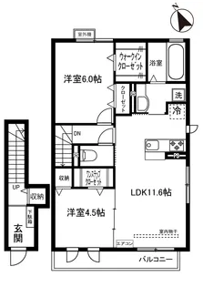 プランタン【2階】の間取り