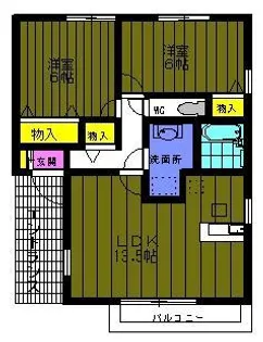 ラフィーネD【1階】の間取り